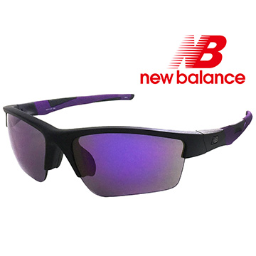 【New Balance】運動太陽眼鏡-水銀紫鏡面(#黑/紫NB8049-2)