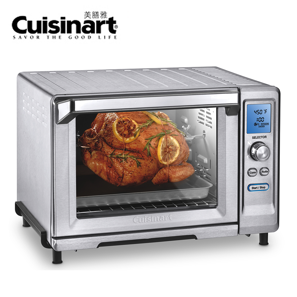 美國Cuisinart 美膳雅微電腦不銹鋼旋風式烤箱 TOB-200TW