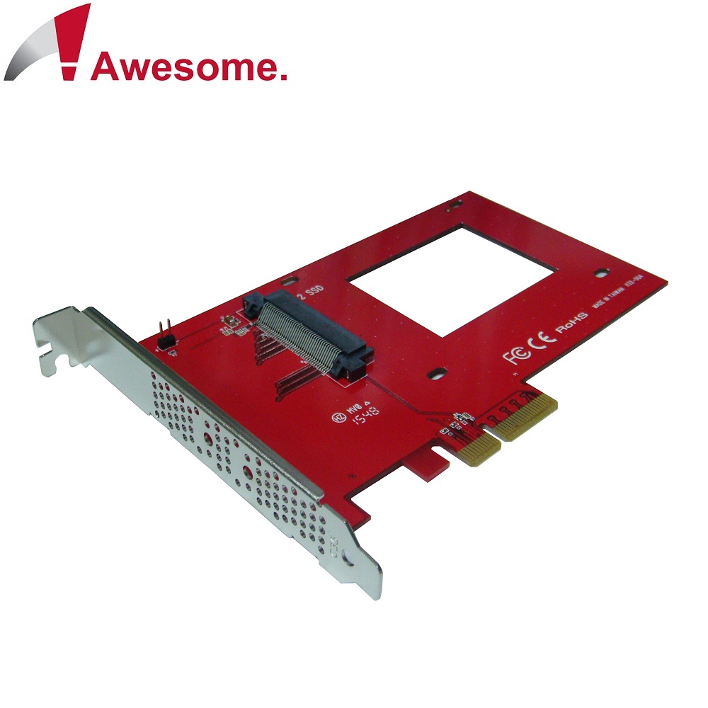 Awesome PCIe 3.0x4 U.2 NVMe SSD轉接擴充卡－AWD-PE-132