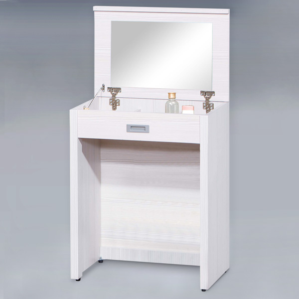 《Homelike》哈娜2尺掀鏡化妝桌(三色可選)珍珠白