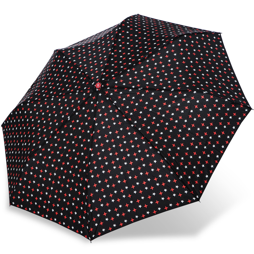 【rainstory】紅白星光抗UV隨身自動傘