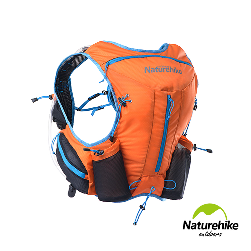 【Naturehike】12L輕量化背心式越野跑步後背包 水袋包(橘色)