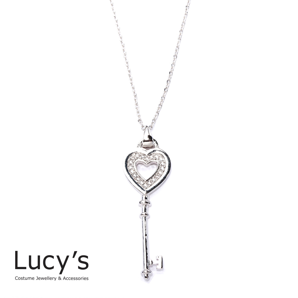 Lucy’s 歐美愛心鑰匙水鑽項鍊