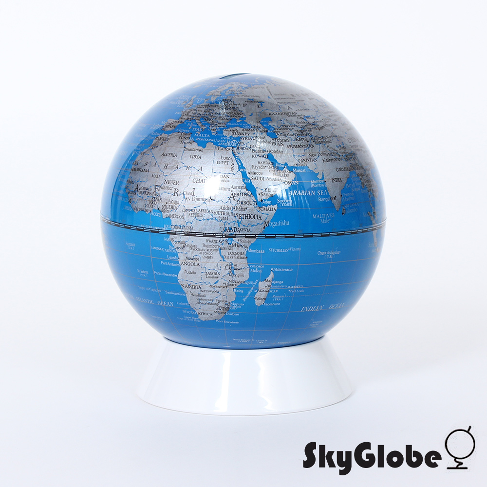 SkyGlobe 5吋藍色存錢筒地球儀(英文版)