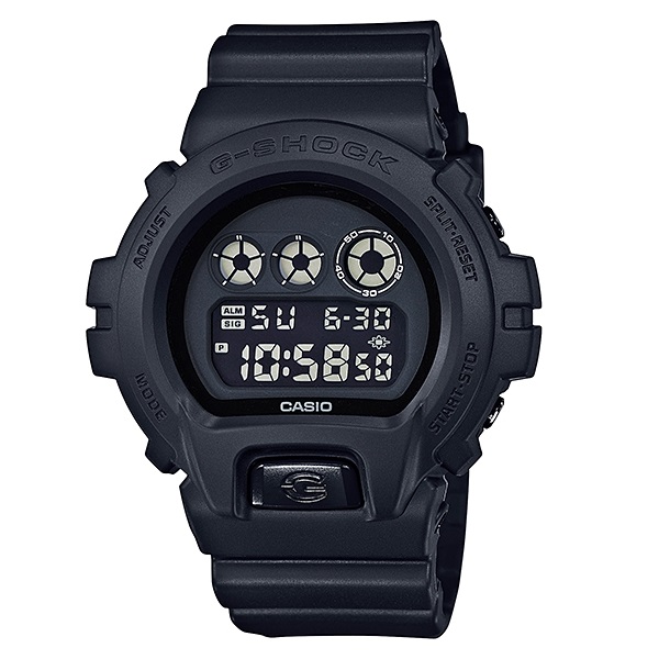 G-SHOCK 熱血陽剛黑影傳說運動數位休閒腕錶-霧黑色-DW-6900BB-1
