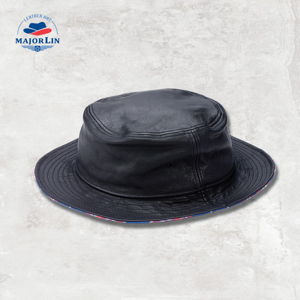 【MajorLin】 漁夫帽 - 自然紋_XL黑色