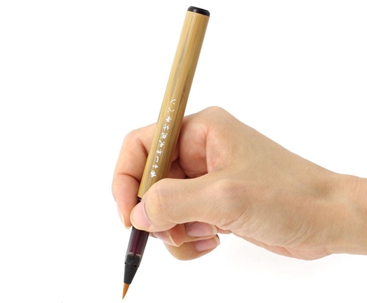 博客來-日本製あかしや天然竹紋毛筆竹筆AK2000MP萬年毛筆(附墨水)akashiya自來水筆唐筆奈良筆