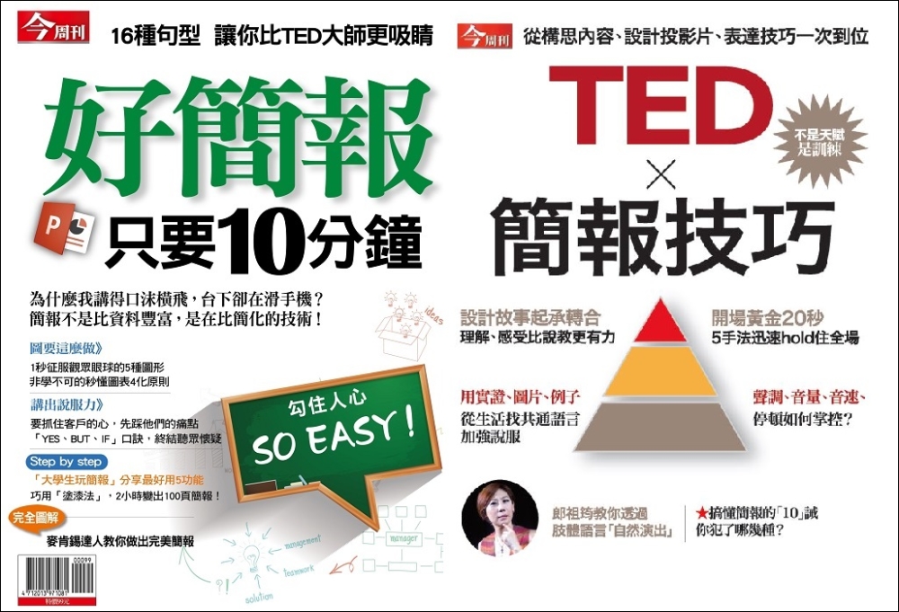 今周刊 ：好簡報只要10分鐘+TEDX簡報技巧